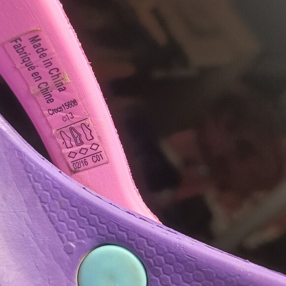 Crocs Electro II Kids Girls Slip On Clogs 15608 Size C13 Pink/Purple - Picture 9 of 12